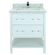 Load image into Gallery viewer, 30&quot; White Gemma Vanity with Milky Way Quartz