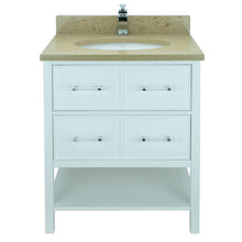 Load image into Gallery viewer, 36&quot; White Gemma Vanity with Royal Brown Quartz