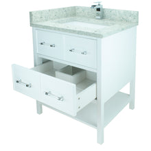 Load image into Gallery viewer, 30&quot; White Gemma Vanity with Topaz Quartz