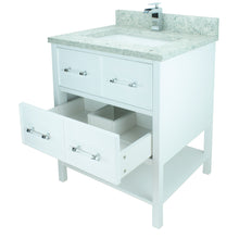 Load image into Gallery viewer, 24&quot; White Gemma Vanity with Topaz Quartz