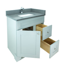 Load image into Gallery viewer, 24&quot; Grey Damian Vanity with Crystal Grey Quartz