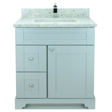 Load image into Gallery viewer, 24&quot; Grey Damian Vanity with Topaz Quartz