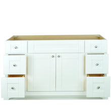 Load image into Gallery viewer, 60&quot; White Damian Vanity with Moonlight Black Quartz