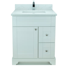Load image into Gallery viewer, 24&quot; White Damian Vanity with Carrera Quartz