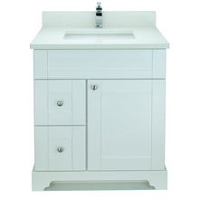 Load image into Gallery viewer, 24&quot; White Damian Vanity with Silk White Quartz