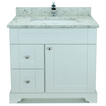 Load image into Gallery viewer, 36&quot; White Damian Vanity with Topaz Quartz