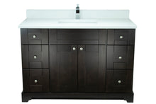 Load image into Gallery viewer, 48&quot; Espresso Damian Vanity with Carrera Quartz
