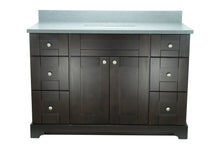 Load image into Gallery viewer, 42&quot; Espresso Damian Vanity with Crystal Grey Quartz