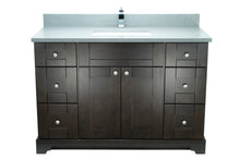 Load image into Gallery viewer, 42&quot; Espresso Damian Vanity with Crystal Grey Quartz