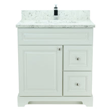 Load image into Gallery viewer, 30&quot; Antique White Damian Vanity with Milky Way Quartz