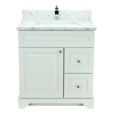 Load image into Gallery viewer, 30&quot; Antique White Damian Vanity with Milky Way Quartz