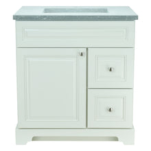 Load image into Gallery viewer, 24&quot; Antique White Damian Vanity with Concrete Leather Quartz
