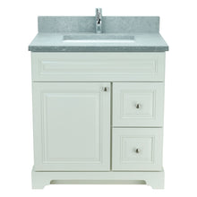 Load image into Gallery viewer, 30&quot; Antique White Damian Vanity with Concrete Leather Quartz