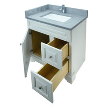 Load image into Gallery viewer, 30&quot; Antique White Damian Vanity with Concrete Leather Quartz
