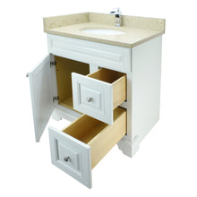 Load image into Gallery viewer, 24&quot; Antique White Damian Vanity with Royal Brown Quartz