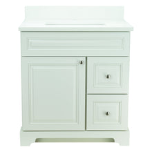 Load image into Gallery viewer, 30&quot; Antique White Damian Vanity with Silk White Quartz
