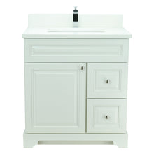 Load image into Gallery viewer, 36&quot; Antique White Damian Vanity with Silk White Quartz