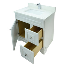Load image into Gallery viewer, 36&quot; Antique White Damian Vanity with Silk White Quartz