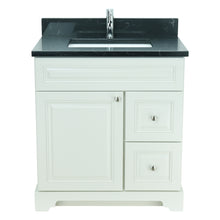 Load image into Gallery viewer, 30&quot; Antique White Damian Vanity with Moonlight Black Quartz