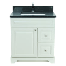 Load image into Gallery viewer, 24&quot; Antique White Damian Vanity with Moonlight Black Quartz