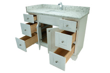 Load image into Gallery viewer, 42&quot; White Damian Vanity with Milky Way Quartz