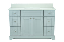 Load image into Gallery viewer, 42&quot; Grey Damian Vanity with Silk White Quartz