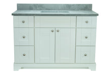 Load image into Gallery viewer, 48&quot; White Damian Vanity with Concrete Leather Quartz