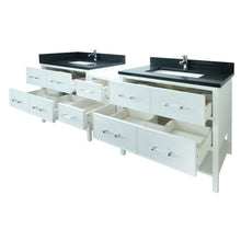 Load image into Gallery viewer, 74&quot; White Gemma Vanity with Moonlight Black Quartz
