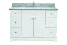 Load image into Gallery viewer, 42&quot; White Damian Vanity with Concrete Leather Quartz