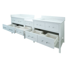 Load image into Gallery viewer, 62&quot; White Gemma Vanity with Carrera Quartz