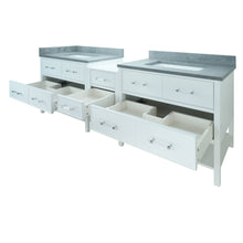 Load image into Gallery viewer, 62&quot; White Gemma Vanity with Concrete Leather Quartz