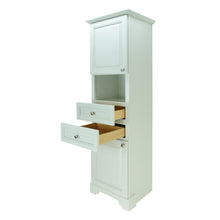 Load image into Gallery viewer, Antique White Damian Linen Cabinet