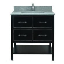 Load image into Gallery viewer, 30&quot; Black Gemma Vanity with Concrete Leather Quartz