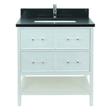 Load image into Gallery viewer, 36&quot; White Gemma Vanity with Moonlight Black Quartz