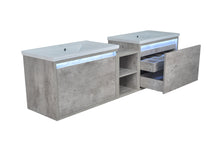 Load image into Gallery viewer, 78&quot; Casey LED Double Sink Vanity with Middle Cabinet