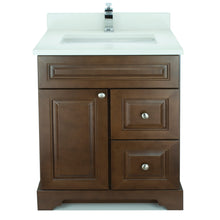 Load image into Gallery viewer, 30&quot; Royalwood Damian Vanity with Silk White Quartz