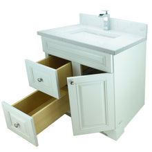 Load image into Gallery viewer, 30&quot; Antique White Damian Vanity with Carrera Quartz