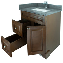 Load image into Gallery viewer, 24&quot; Royalwood Damian Vanity with Crystal Grey Quartz